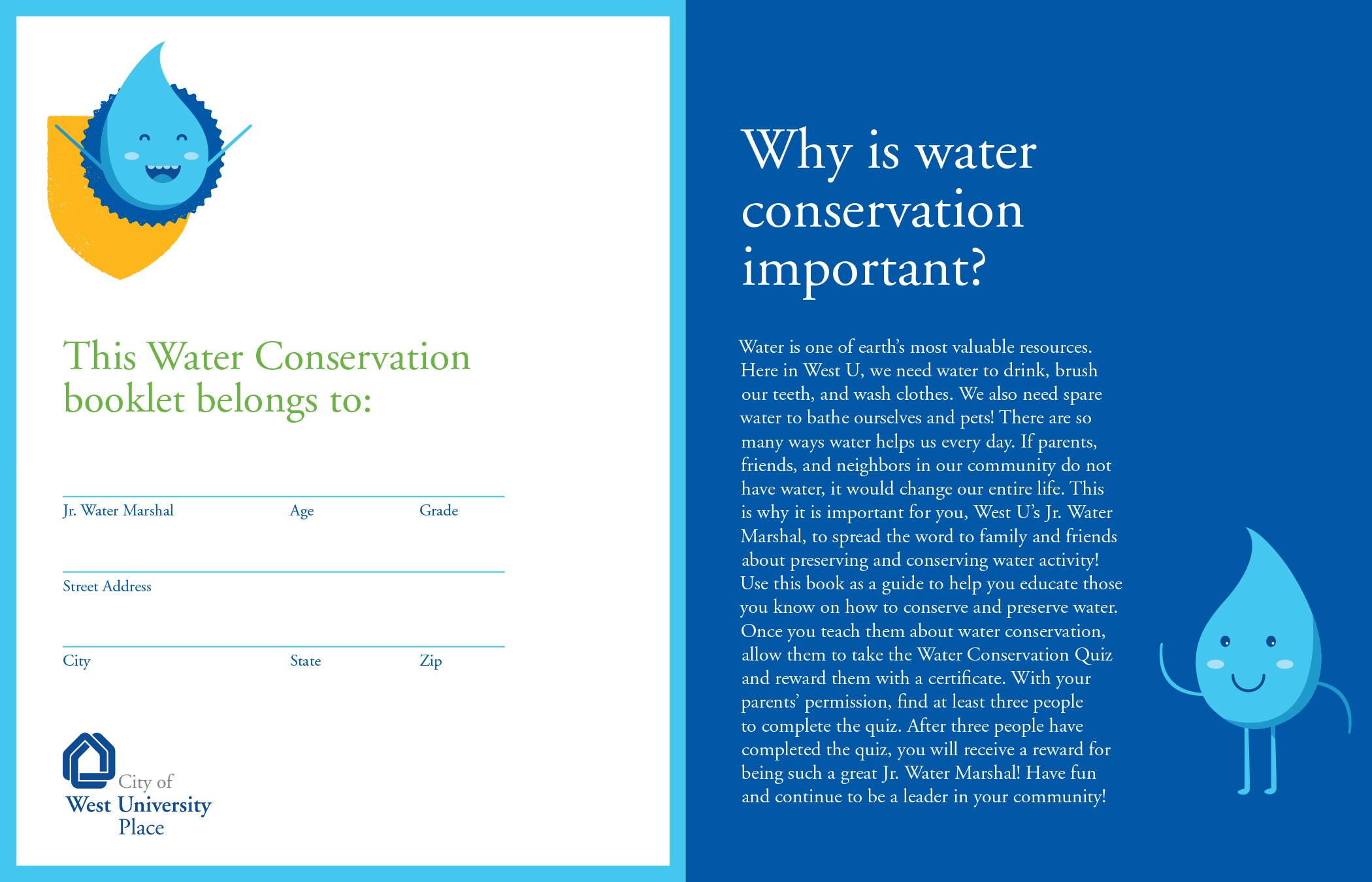 City of West University Water Conservation Booklet