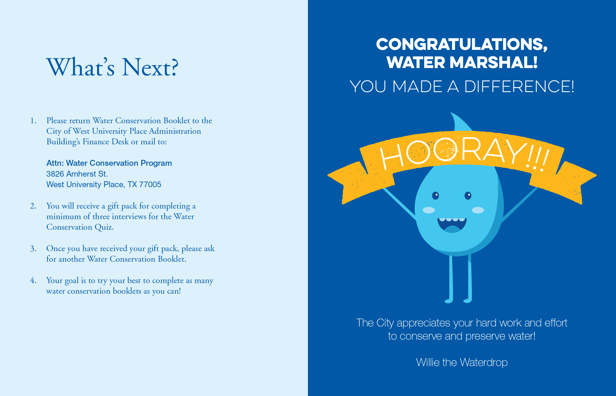 City of West University Water Conservation Booklet