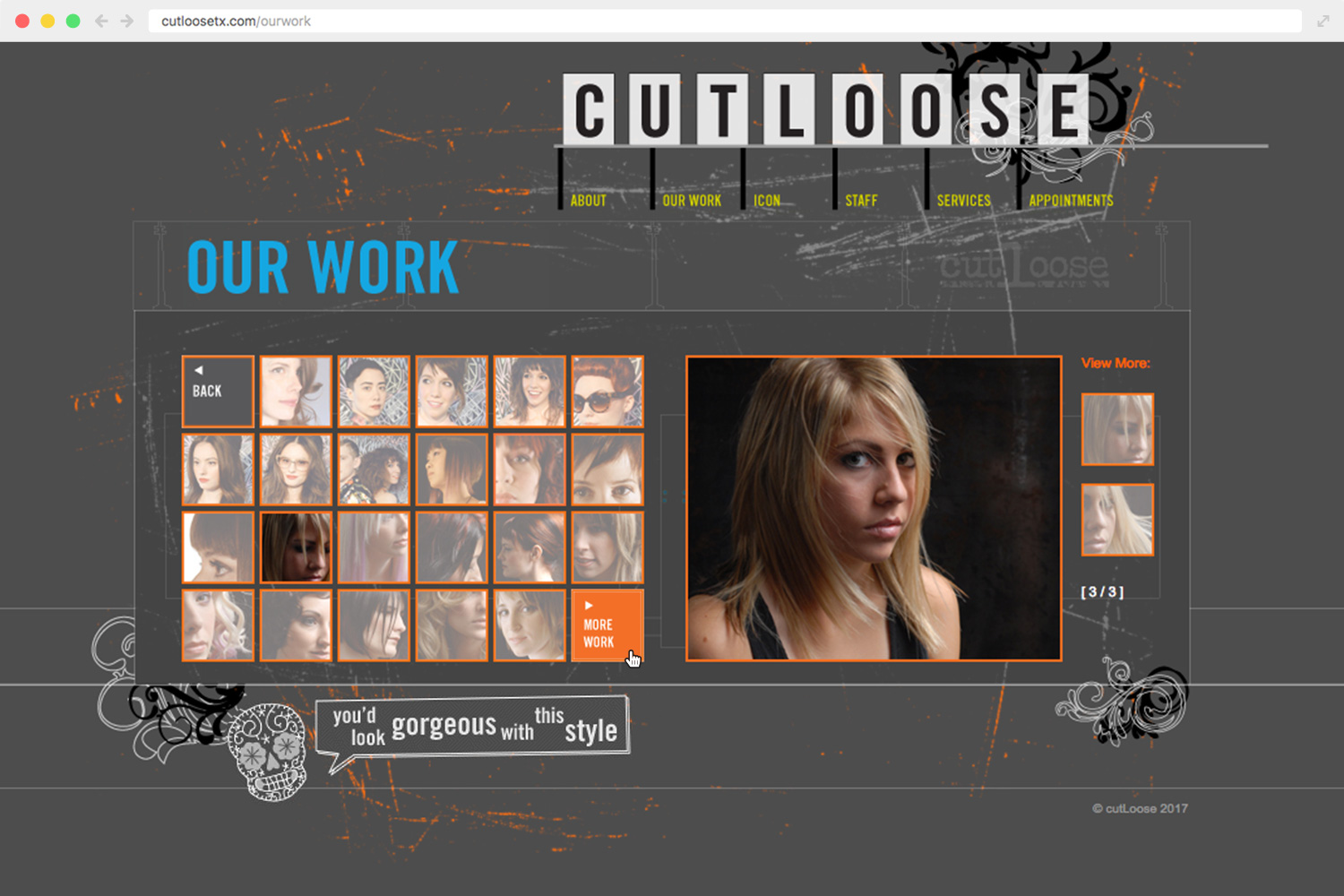 Cutloose Salon Website